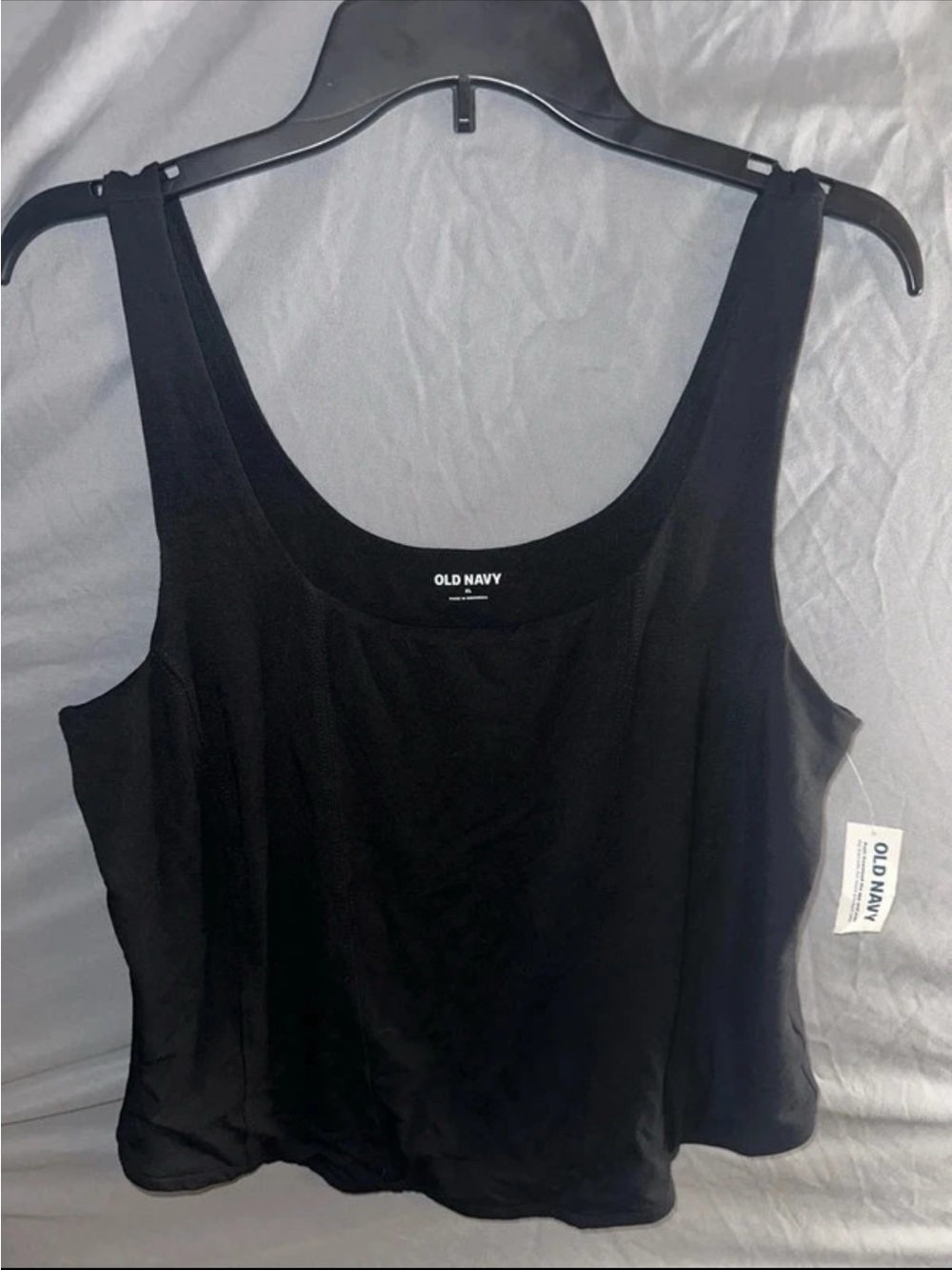 Old Navy Black Scoop Neck Crop Tank
